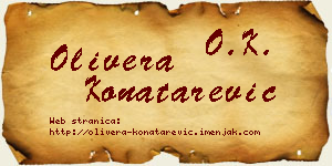 Olivera Konatarević vizit kartica